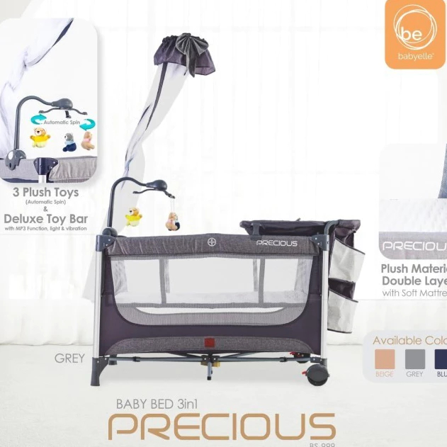 Babyelle Precious Deluxe 3 in 1 Baby Box BE 999 XLR | Ranjang Tidur Bayi