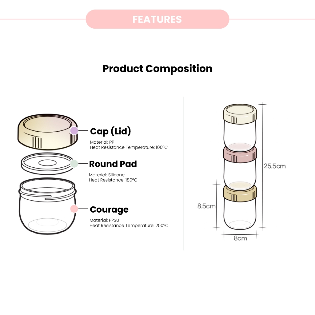Grosmimi PPSU Baby Food Jar 150ml