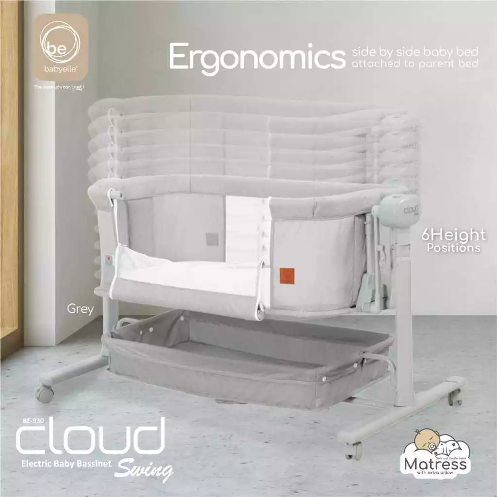 Babyelle Cloud Swing Baby Bed 3 in1 BE 930 | Tempat Tidur Bayi