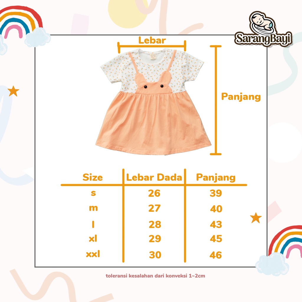 Dress Import Anak Bayi Perempuan Lucu SML XL XXL