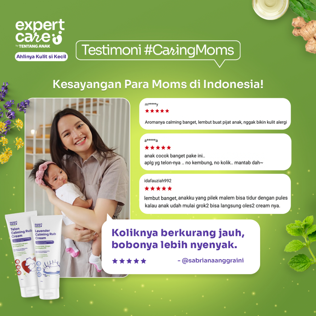 Expert Care Calming Rub Baby Cream / Lavender Calming Rub / Telon Calming Rub | Krim Penghangat Tidur Nyenyak Imun Kuat Pereda Kembung Kolik Anak Bayi