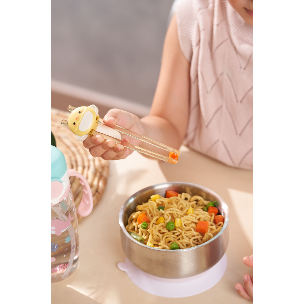 Little Dimple Pure Series Stainless Steel SUS304 Divided Suction Plate / Suction Bowl | Peralatan Makan Piring Sekat / Mangkok Anak Bayi Mpasi