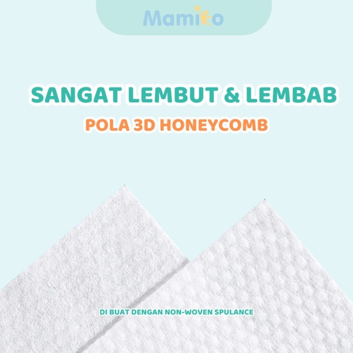 Mamiko Wet Tissue Baby Wipes Pure Water Hand Mouth 10s 80s Mini Travel Size / Tisu Basah Bayi Non Alkohol
