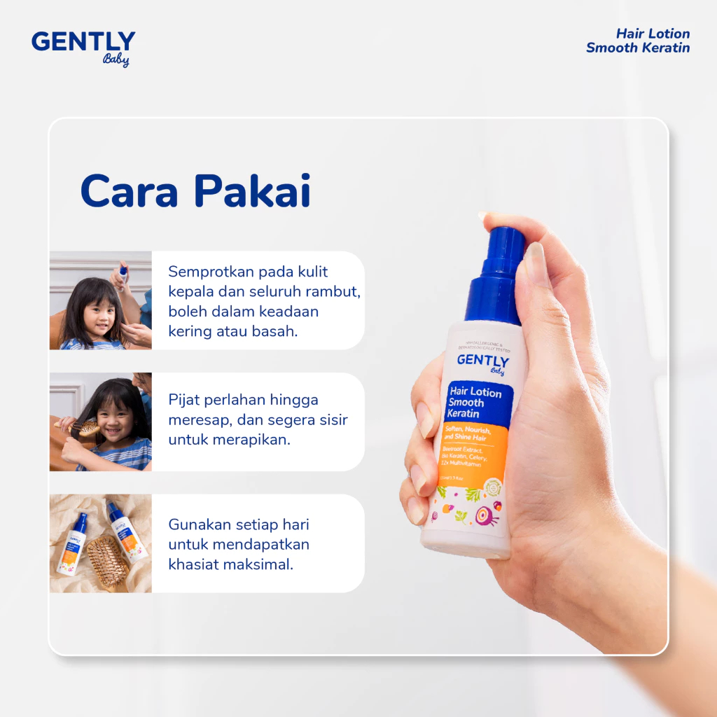 Gently Baby Hair Serum / Serum Penumbuh dan Penebal Rambut Anak Bayi