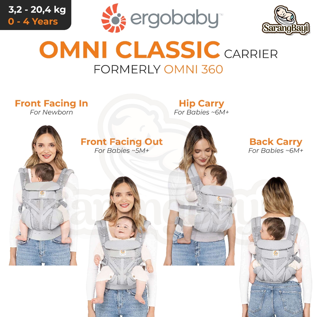 Ergobaby Omni Classic formerly Omni 360 Cool Air Mesh Carrier / Gendongan Bayi SSC