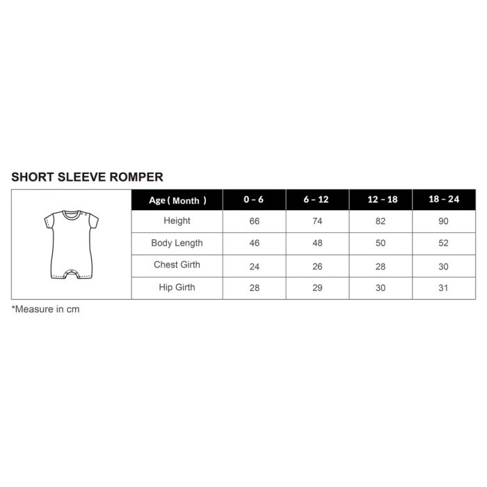 Baabaasheepz Bamboo Romper Short Sleeve / Jumper Jumpsuit Baju Tidur Bayi
