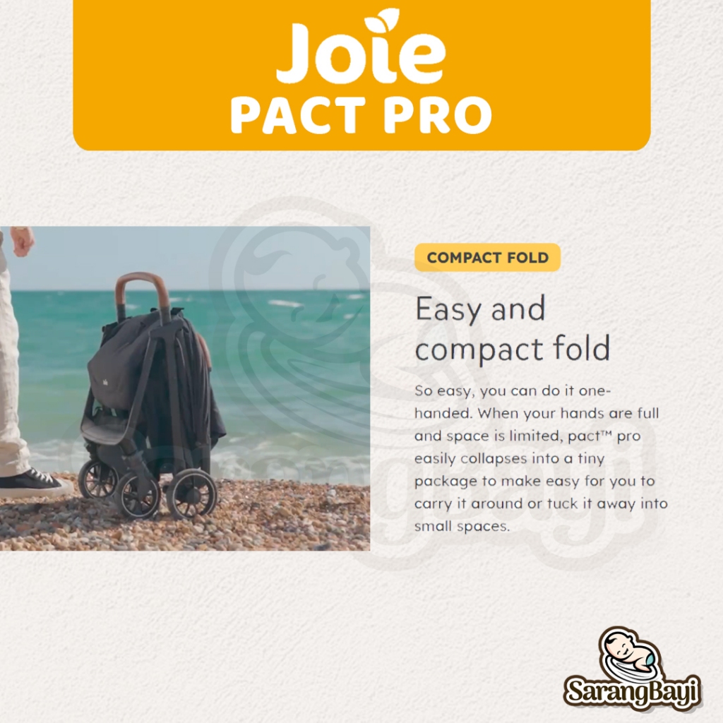 Joie Pact Pro Autofold Compact Travel Stroller | Kereta Dorong Bayi