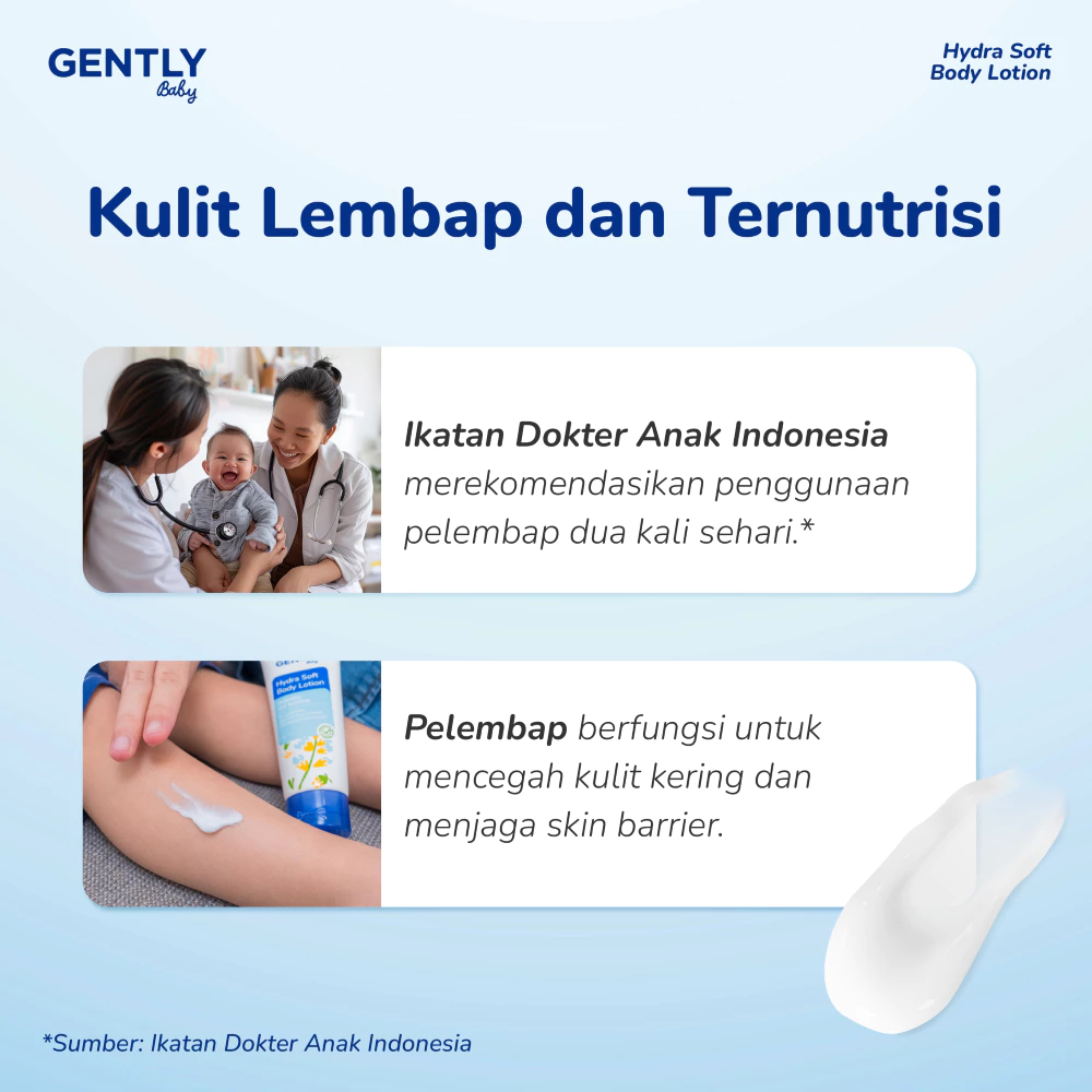 Gently Baby Hydra Soft Body Lotion / Moisturizer Kulit Anak Bayi Kulit Sensitif