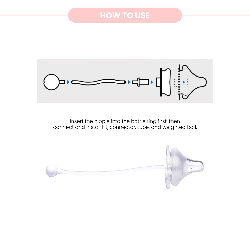 Grosmimi Silicone Teat and Weighted Straw Kit