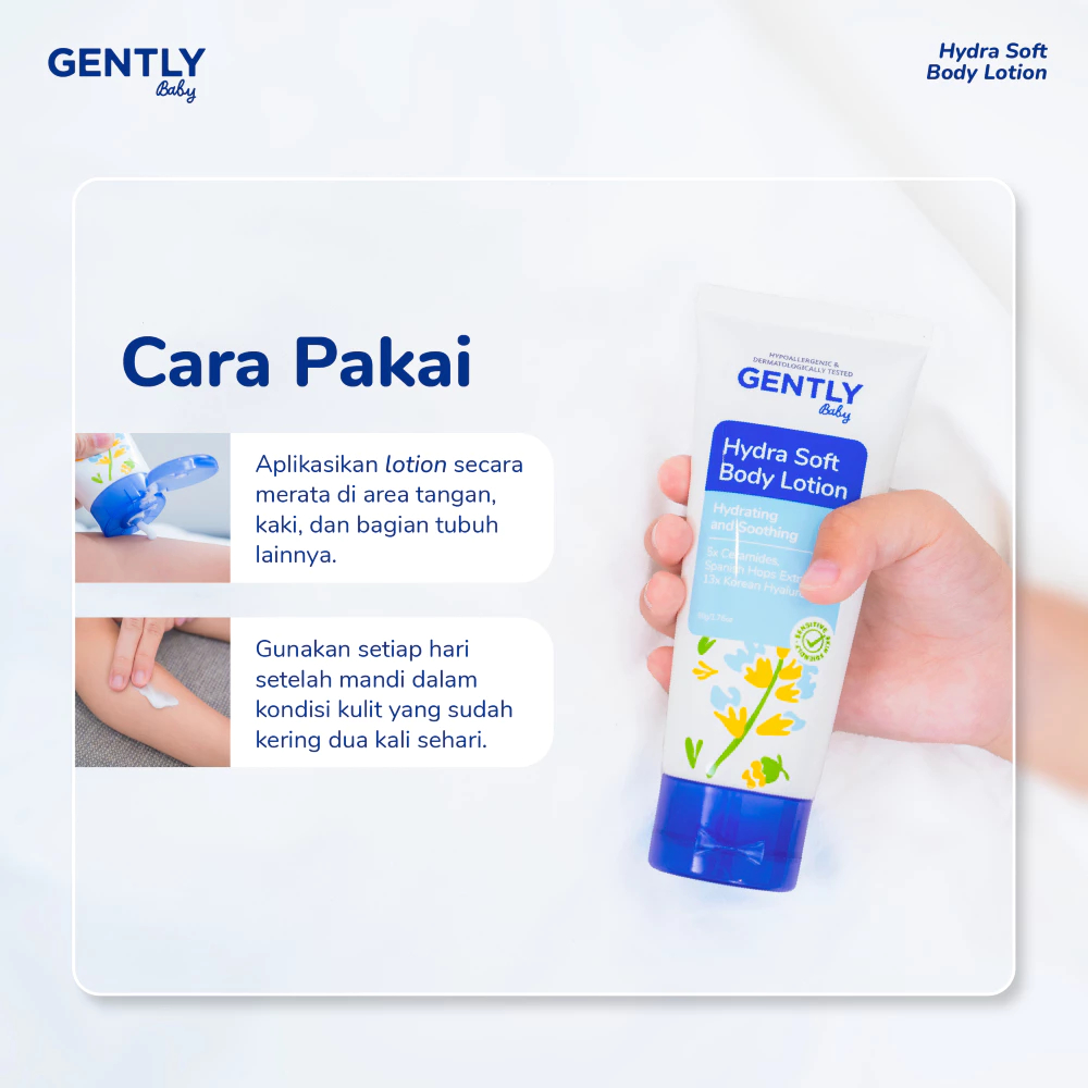 Gently Baby Hydra Soft Body Lotion / Moisturizer Kulit Anak Bayi Kulit Sensitif