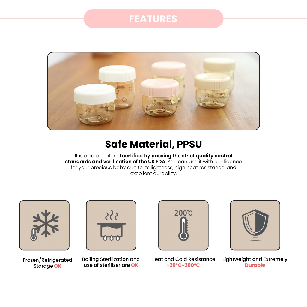 Grosmimi PPSU Baby Food Jar 150ml