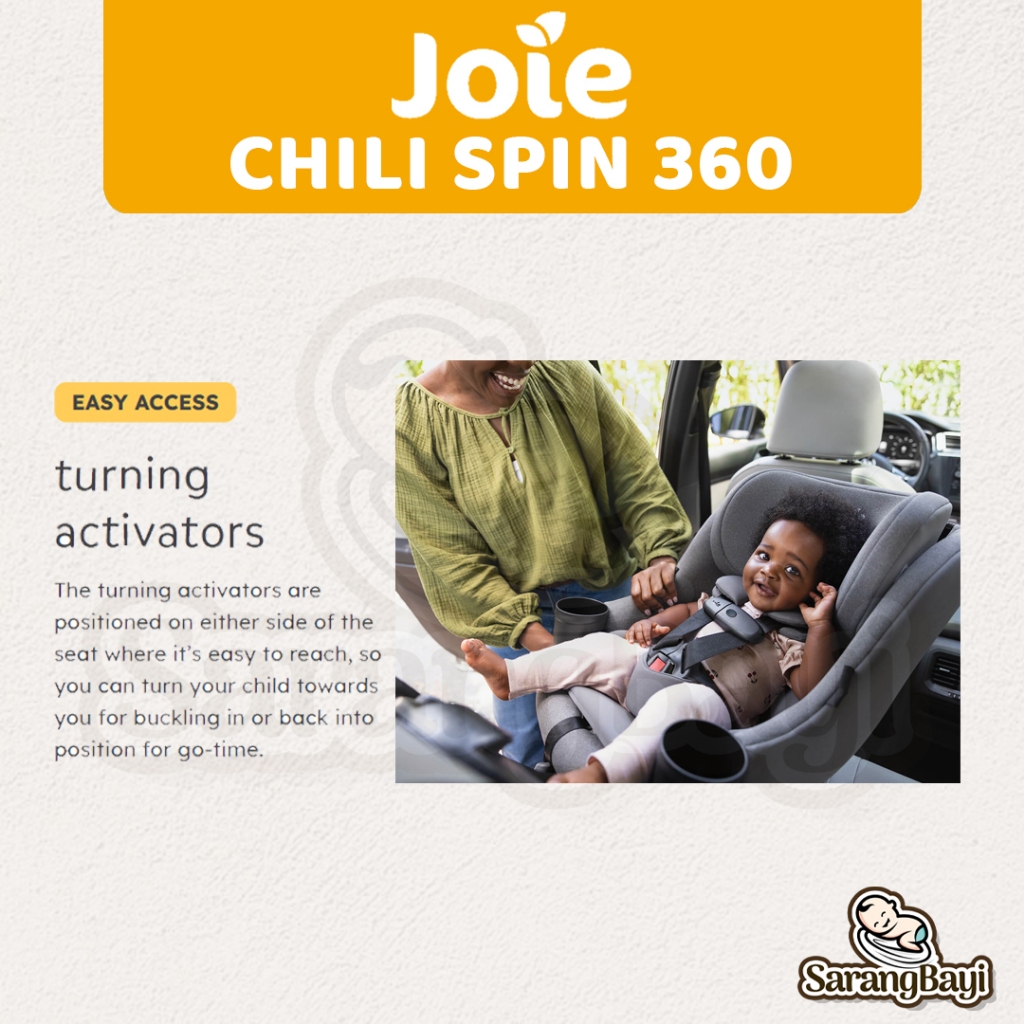 Joie Chili Spin 360 Rotating Car Seat / Tempat Duduk Mobil Anak Bayi