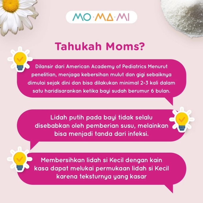 Momami Tooth and Gum Wipes / Tisu Basah Pembersih Gigi dan Gusi Bayi dengan Xylitol