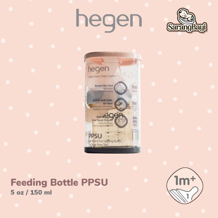 Hegen PCTO Feeding Bottle PPSU 5oz 150ml Isi 1 / Botol Susu Bayi