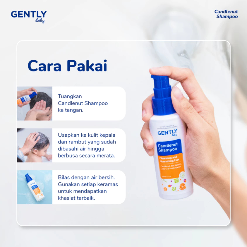 Gently Baby Candlenut Shampoo / Sampo Kemiri Rambut Anak Bayi