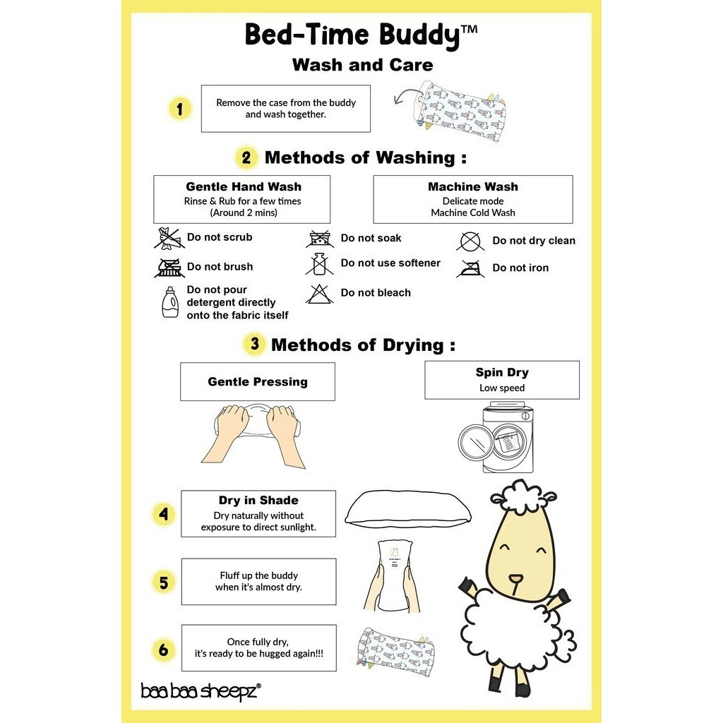 Baabaasheepz Bed Time Buddy Case XL / Sarung Bantal