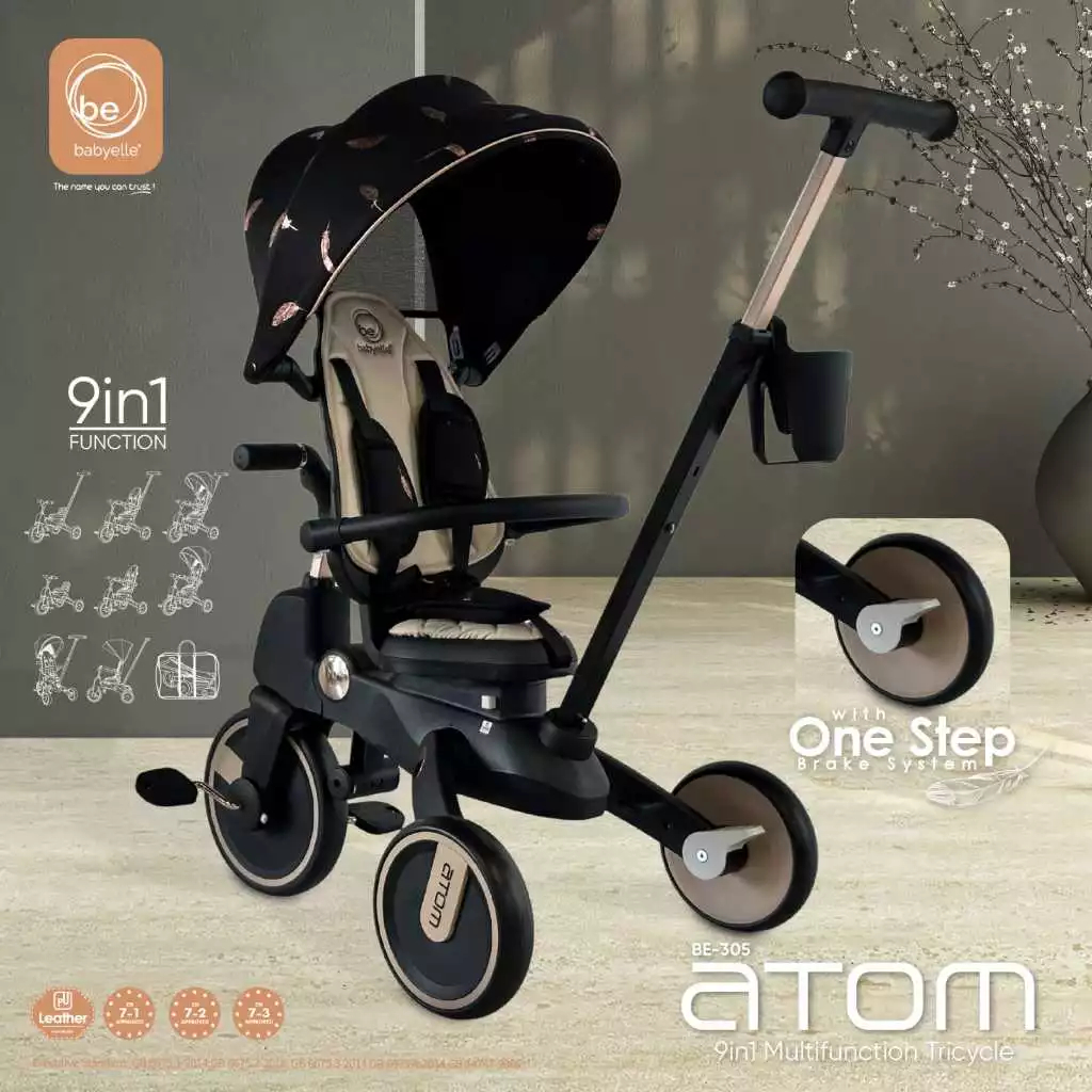 Babyelle Atom 9 in 1 Multifunction Tricycle BE 305 | Sepeda Roda Tiga Multifungsi 9in1