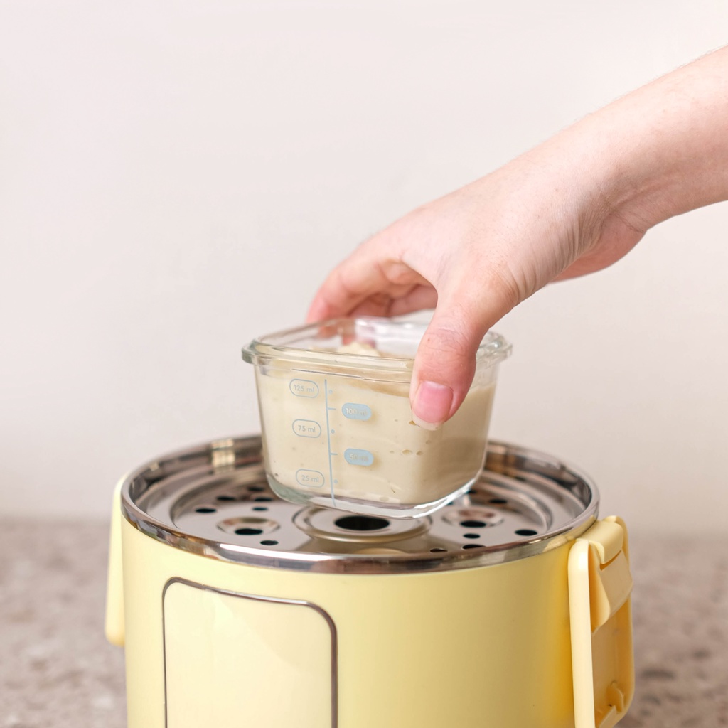 Little Dimple Baby Food Container with Silicone Lid Mpasi Snack Isi 4