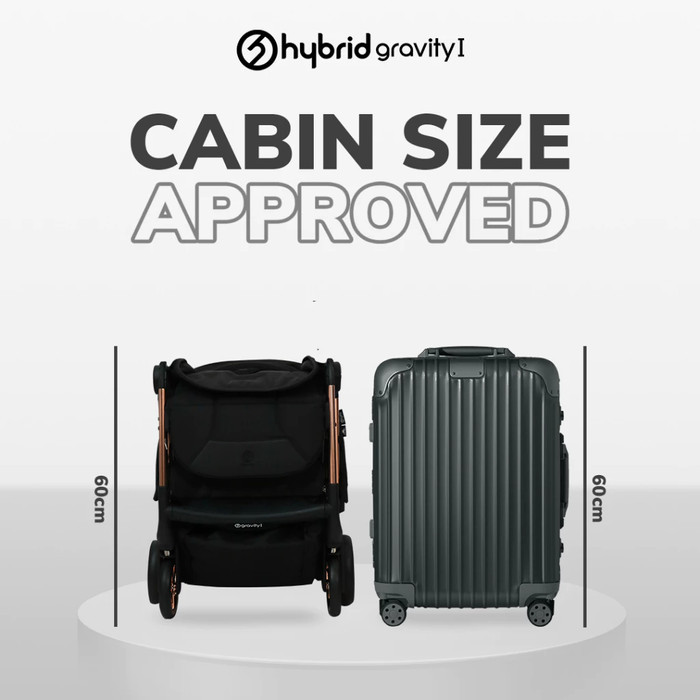 Hybrid Premium Gravity II Stroller Autofold Cabin Size / Kereta Dorong Bayi