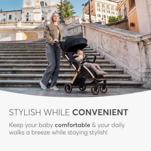 Kikkaboo Pushchair Eden Autofold Stroller / Kereta Dorong Bayi