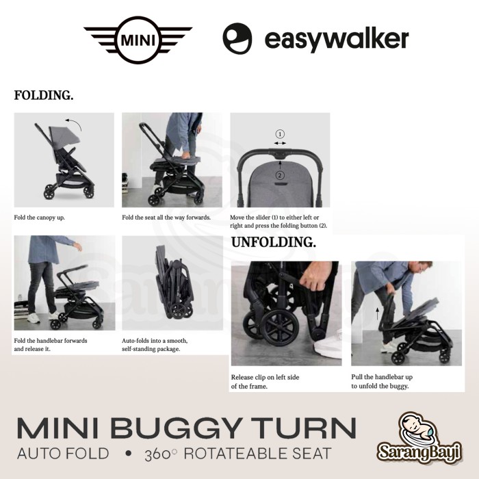 Easywalker Mini Buggy Turn 2 Stroller / Reversible Stroller