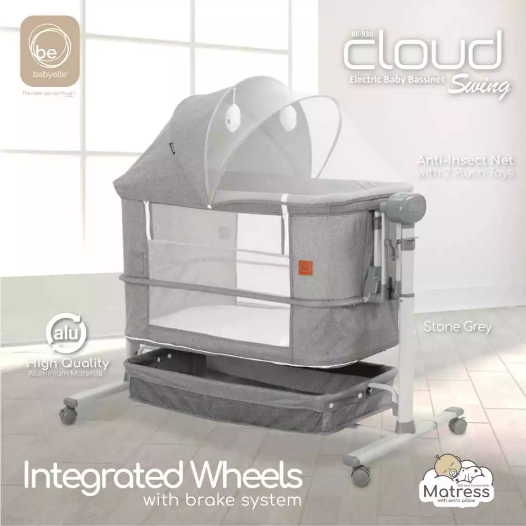 Babyelle Cloud Swing Baby Bed 3 in1 BE 930 | Tempat Tidur Bayi