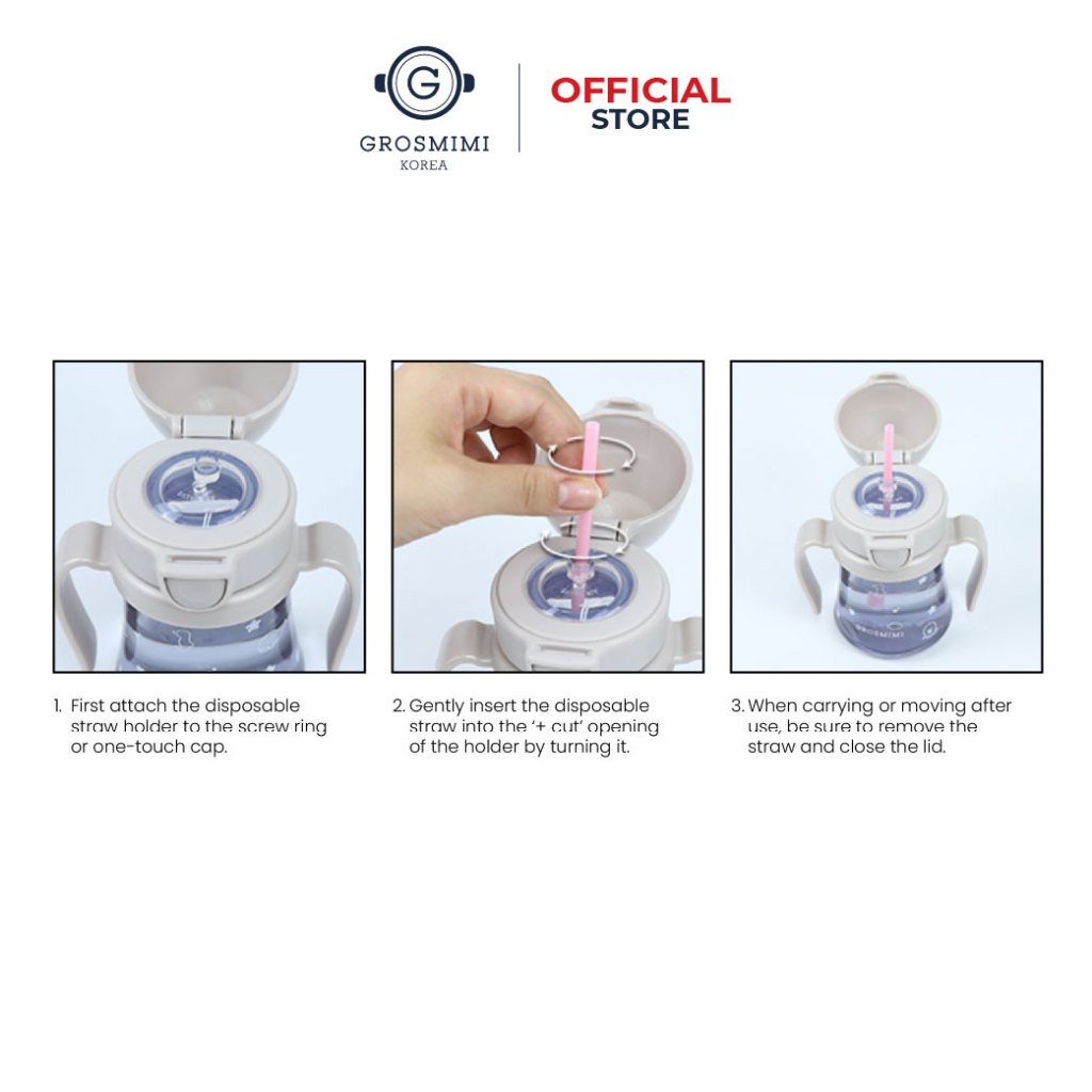 Grosmimi Straw Holder / Penahan Sedotan Botol Susu