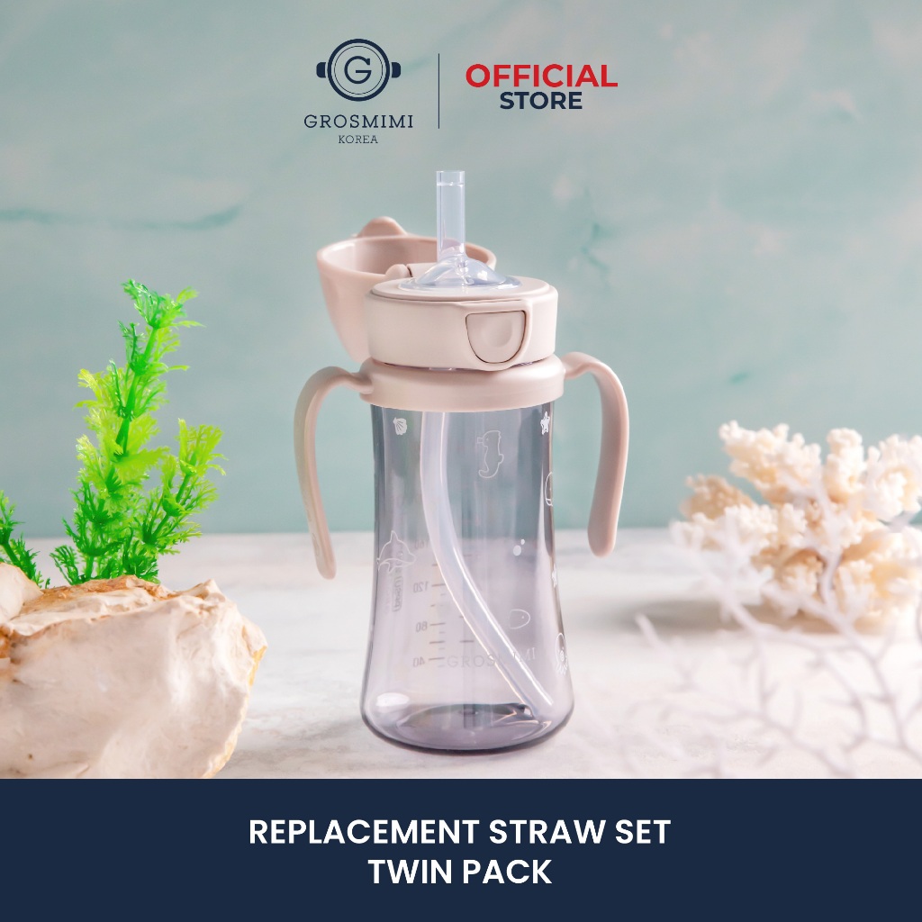 Grosmimi Replacement Straw Set Stage 2 / Sedotan Pengganti