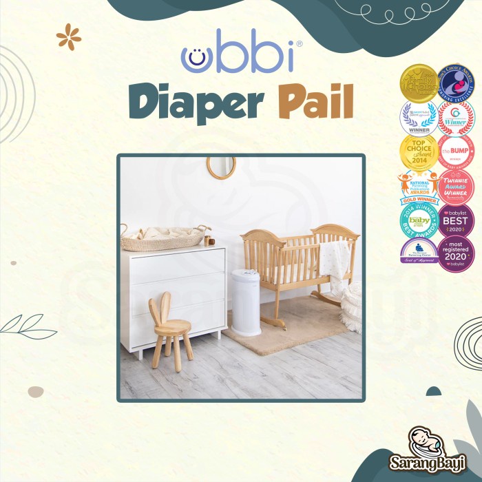 Ubbi Diaper Pail / Nappy Bin / Tempat Sampah Popok Bayi