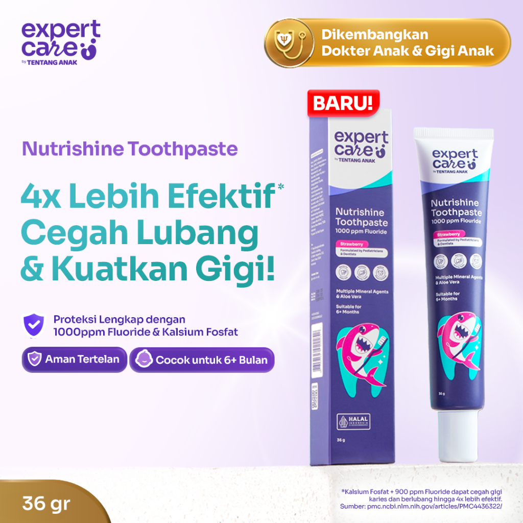 Expert Care Nutrishine Toothpaste / Pasta Gigi Bayi dan Anak Fluoride