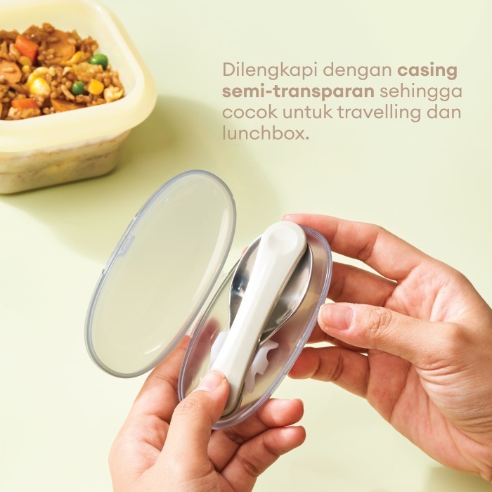 Little Dimple Kids Foldable Spork / Sendok Garpu Makan Lipat Anak MPASI Traveling