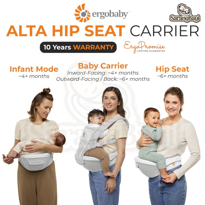 Ergobaby Alta Hip Seat Baby Carrier / Gendongan Bayi