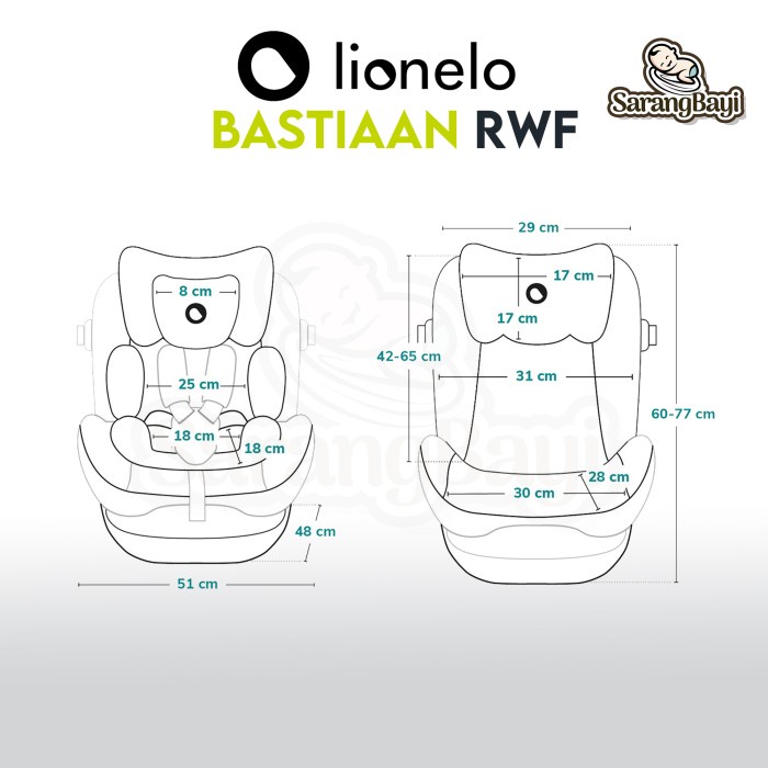 Lionelo Bastiaan RWF Car Seat / Kursi Mobil Anak Bayi