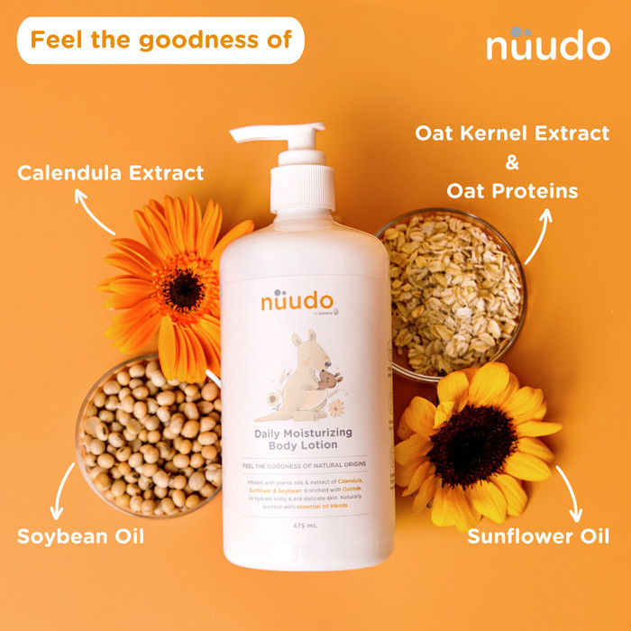 Nuudo Daily Moisturizing Body Lotion / Baby Lotion Krim Moisturizer Bayi Travel Size Home Size