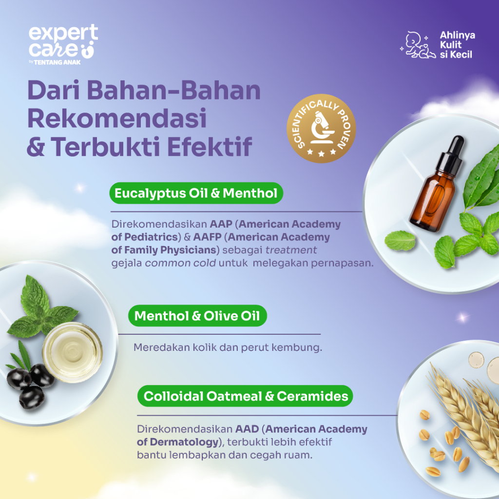 Expert Care Calming Rub Baby Cream / Lavender Calming Rub / Telon Calming Rub | Krim Penghangat Tidur Nyenyak Imun Kuat Pereda Kembung Kolik Anak Bayi