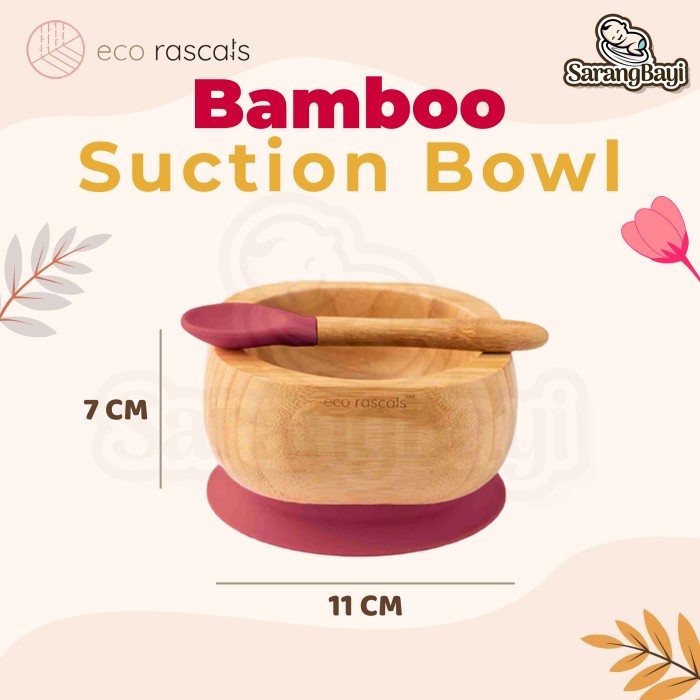 Eco Rascals Bamboo Suction Bowl / Mangkok Suction Anak