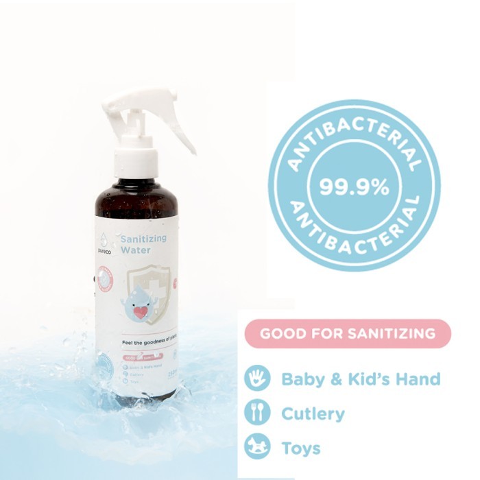 Pureco Sanitizing Water / Desinfektan Food Grade / Semprotan Sanitasi Non Alkohol Travel Size Home Size Refill