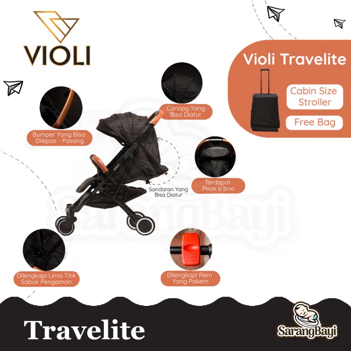 Violi Stroller Travelite / Kereta Dorong Bayi