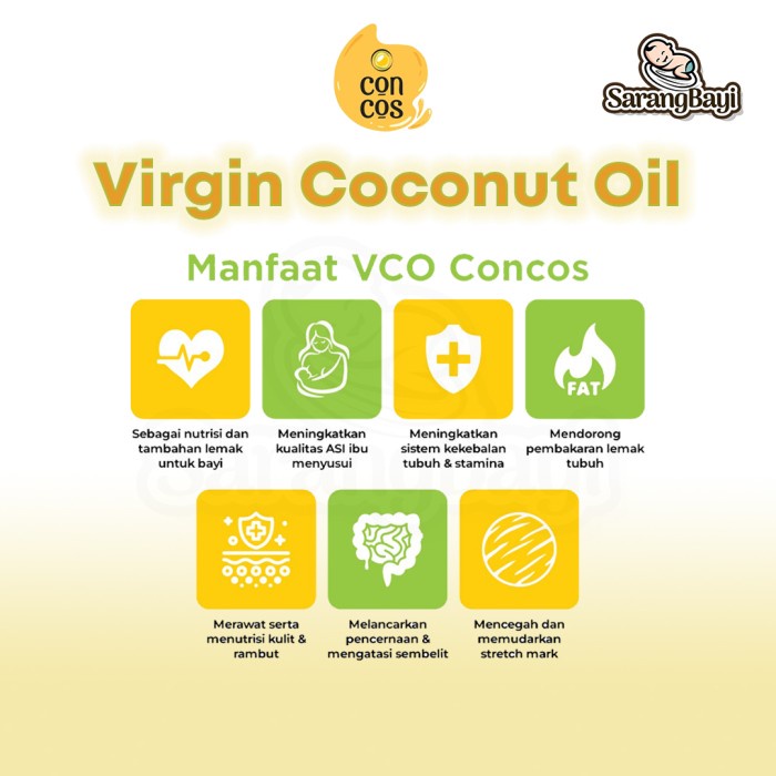 Concos Virgin Coconut Oil /  Minyak Kelapa Murni / VCO MPASI