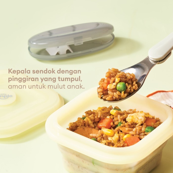 Little Dimple Kids Foldable Spork / Sendok Garpu Makan Lipat Anak MPASI Traveling