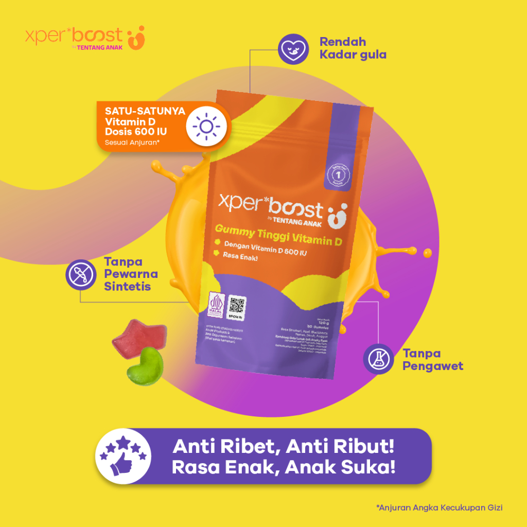 Expert Boost Vitamin D Gummy 600 IU / Xpert Boost Vitamin Anak dan Dewasa