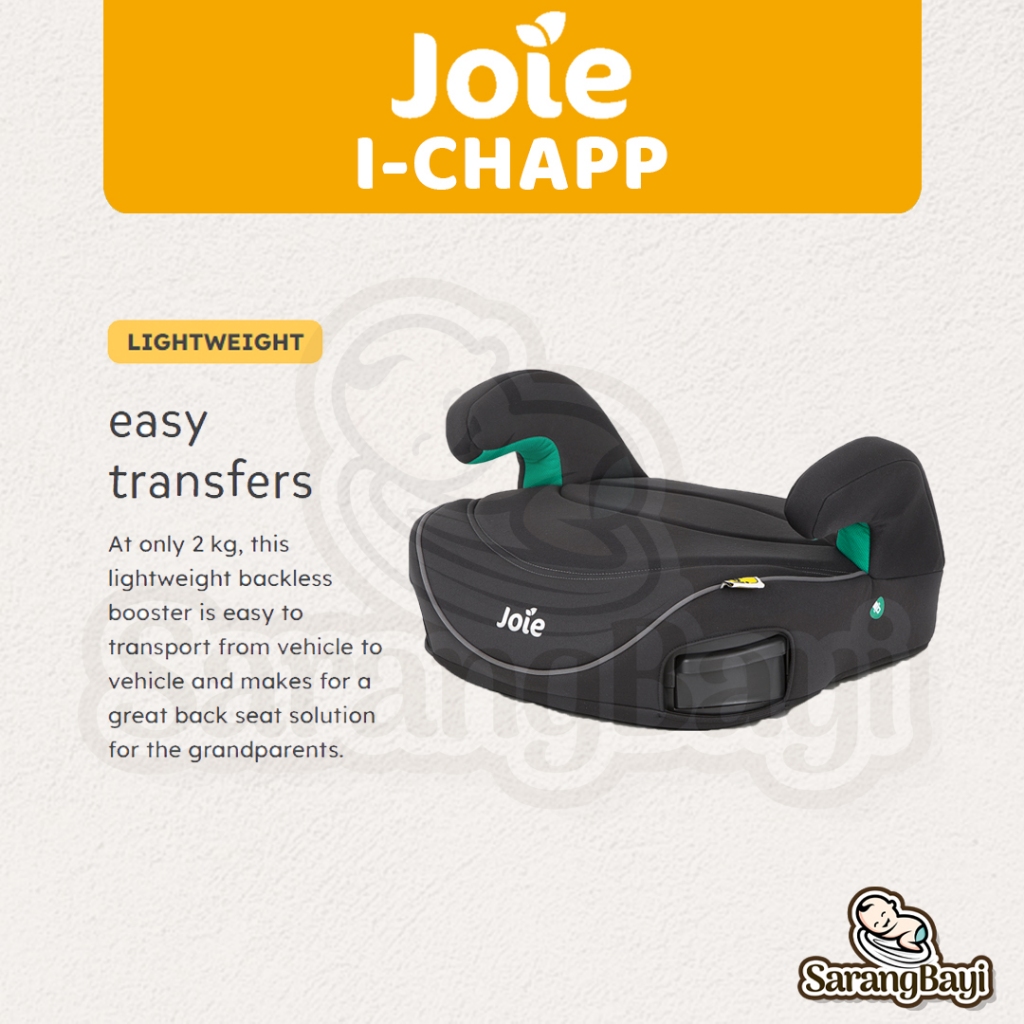 Joie I Chaap Backless Booster Car Seat / Kursi Mobil Tempat Duduk Anak