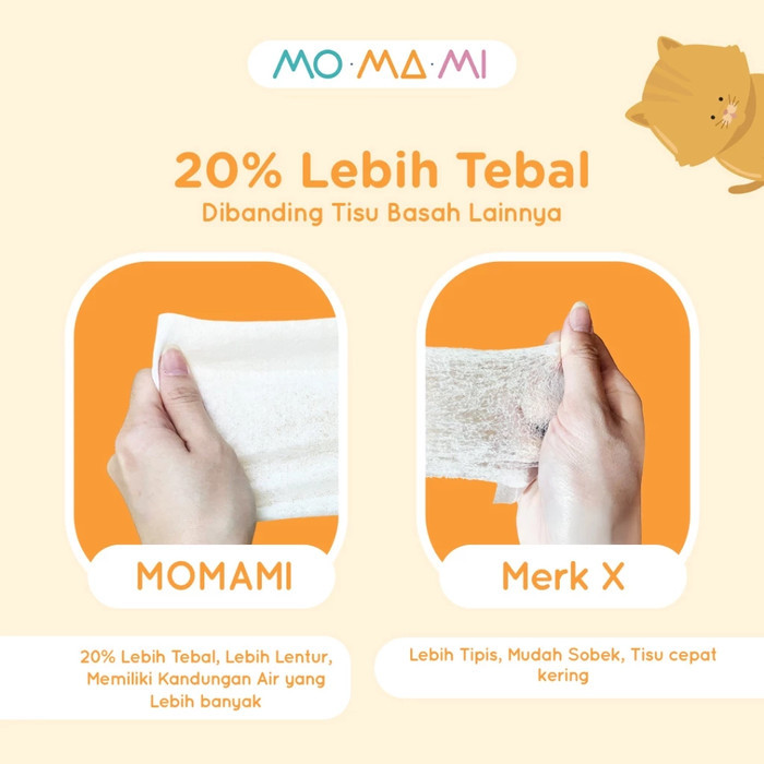 Momami Anti Bacterial Wipes Wet Tissue / Tisu Basah Anti Bakteri Bayi