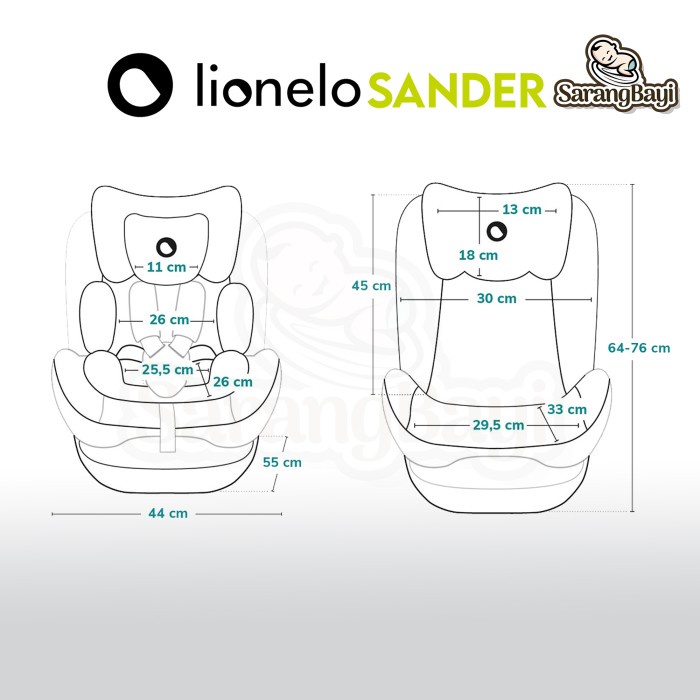 Lionelo Sander Car Seat / Kursi Mobil Anak Bayi