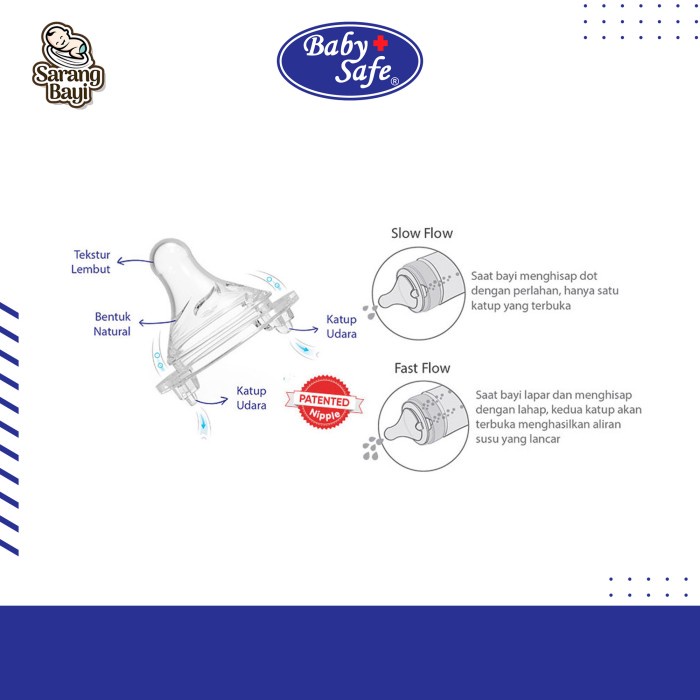 Baby Safe Wide Neck Bottle With Handle 260ml