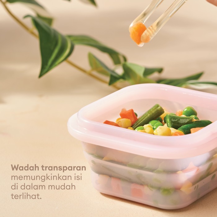 Little Dimple Pack and Fold Collapsible Silicone Food Container / Kotak Wadah Silikon Makan Mpasi Lipat