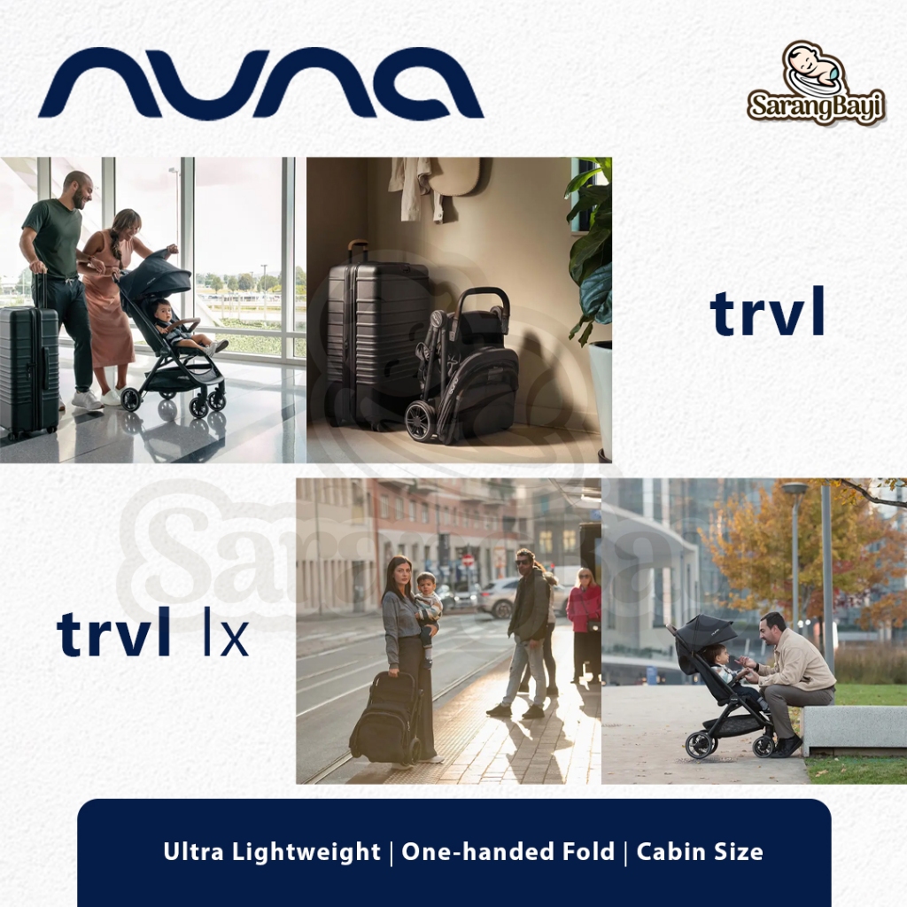 Nuna TRVL / TRVL LX Autofold Travel Stroller | Kereta Dorong Bayi