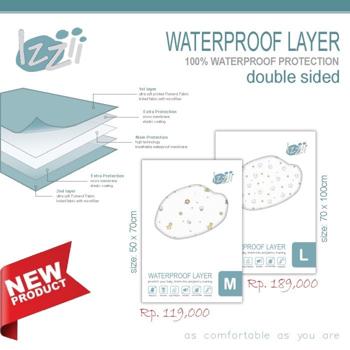 Izzii Waterproof Layer / Perlak Bayi Size L