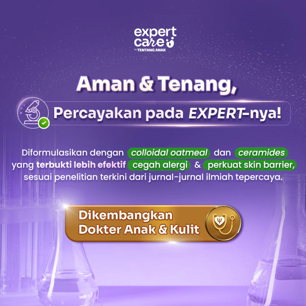 Expert Care Daily PrOATect Soothing and Calming Cream Face & Body Lotion | Moisturizer / Krim Pelembap Anak Bayi Kulit Sensitif