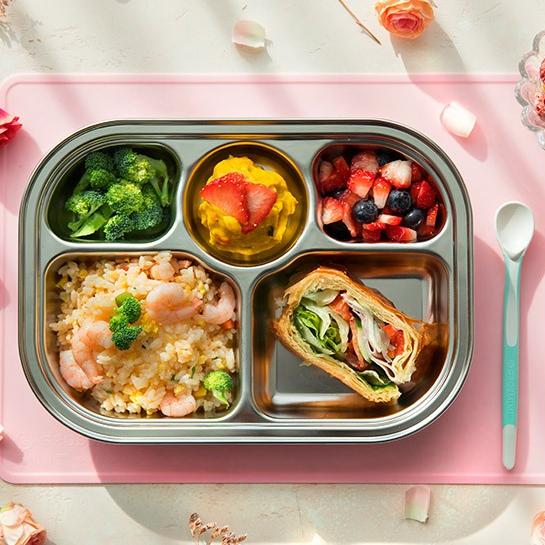 Grosmimi Stainless Food Tray / Piring Makan Anak